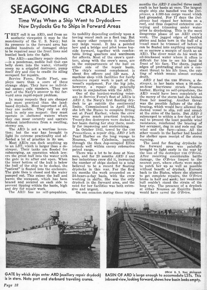Cradles for Ships — All Hands April 1945, p. 18