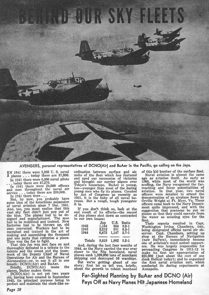 Behind Our Sky Fleets — All Hands March 1945, p. 28