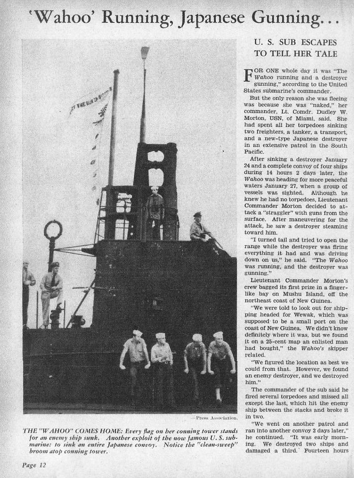 Wahoo Running Japanese Gunning — Ammunition magazine March 1943 p.12