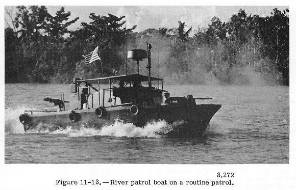 River patrol boat PBR with twin .50 caliber machine guns, figure 11-13