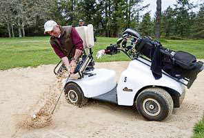 Veteran golfer at American Lake