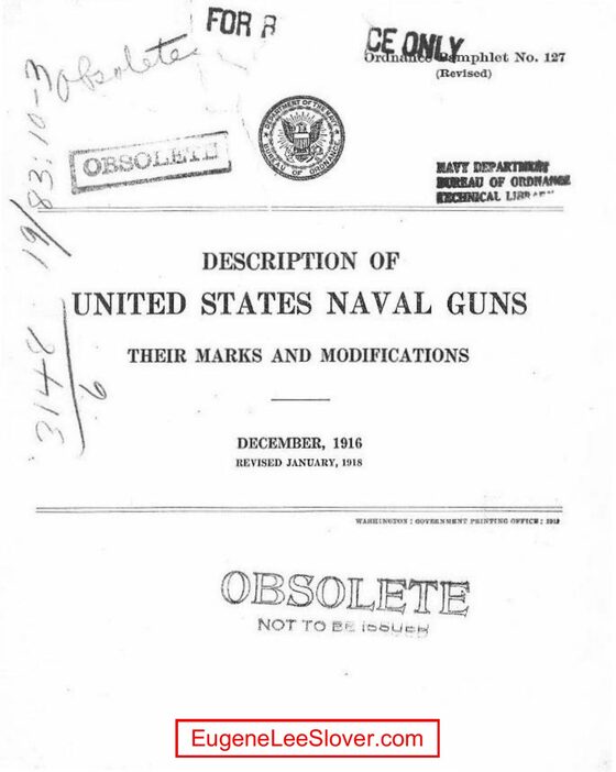 Title page — Ordnance Pamphlet 127, Description of United States Naval Guns, Their Marks and Modifications, December 1916