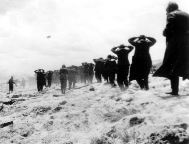German prisoners of war led from Utah Beach