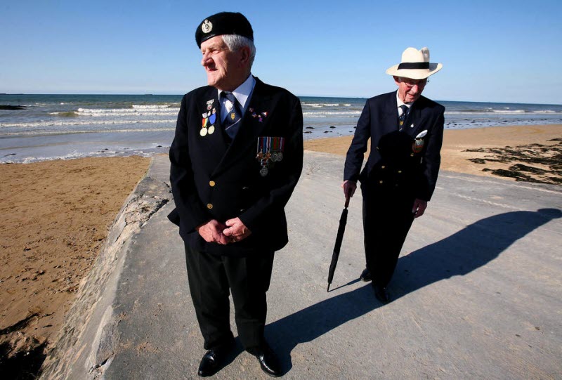 D-Day veterans George Taylor and Percy Lewis 65th Anniversary