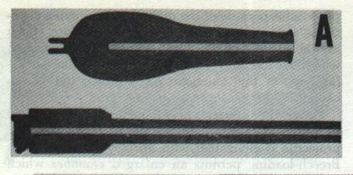Figure 5B7-A: Cross section of old gun barrel profile showing heavy taper from breech to muzzle