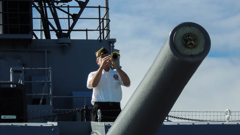 Taps — USS Laffey Memorial Service 2014