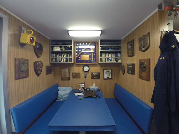 Finished - naugahyde benches