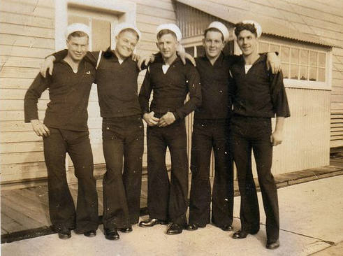 Navy sailors at reunion