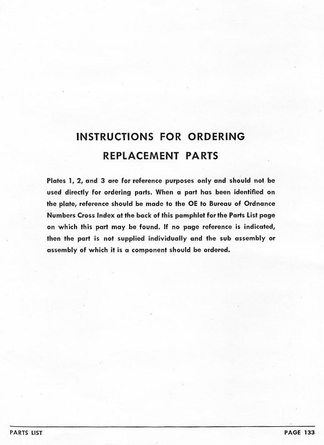 OP 909 Parts List MK 4 and MK 2 — Page 133