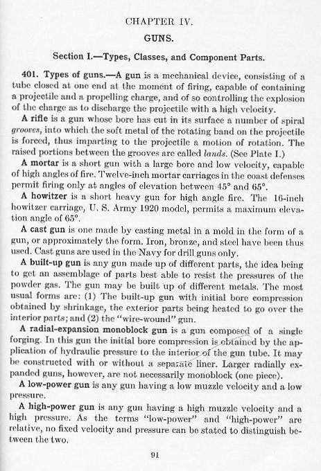 Naval Ordnance 1937, Chapter IV: Guns — p. 91