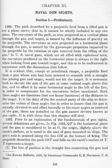 Naval Ordnance 1937, Chapter XI: Naval Gun Sights — p. 253
