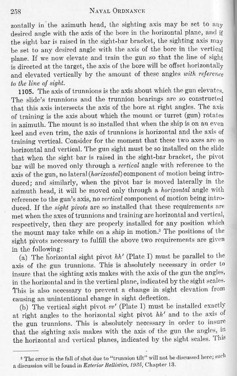 Naval Ordnance 1937, Chapter XI: Naval Gun Sights — p. 258