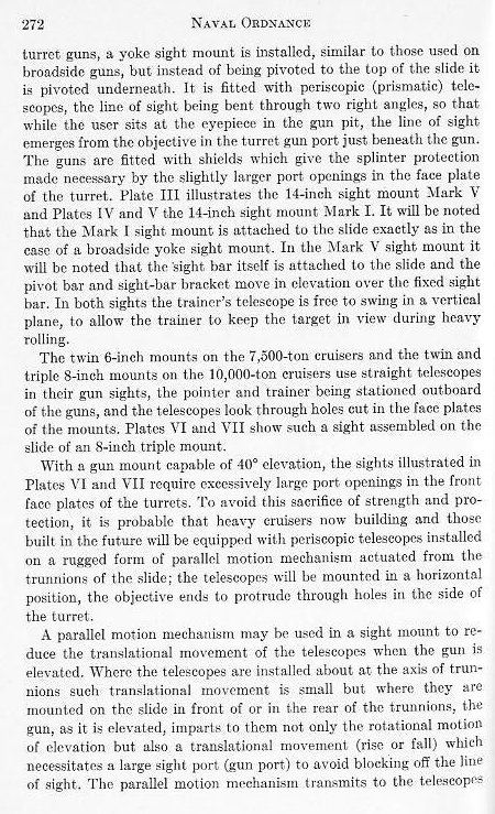 Naval Ordnance 1937, Chapter XI: Naval Gun Sights — p. 272