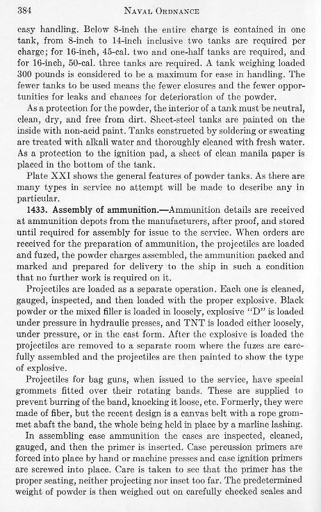 Naval Ordnance 1937, Chapter XIV: Ammunition — p. 384