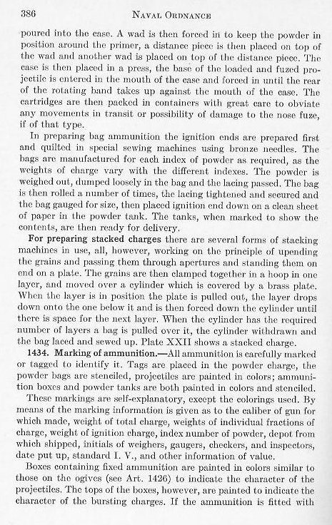 Naval Ordnance 1937, Chapter XIV: Ammunition — p. 386