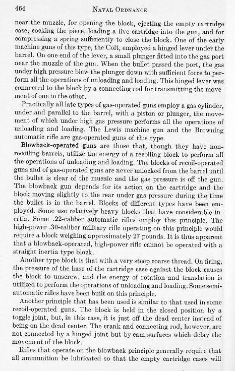 Naval Ordnance 1937, Chapter XVII: Small Arms — p. 464