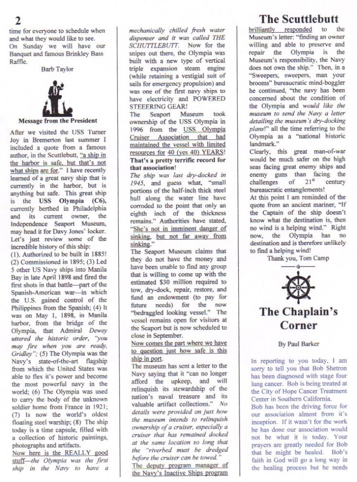USS Brinkley Bass DD-887 Association Newsletter March 2010 p.2