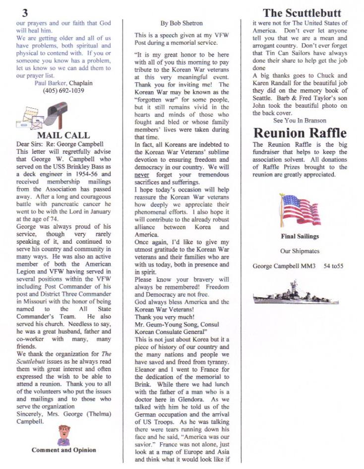 USS Brinkley Bass DD-887 Association Newsletter March 2010 p.3
